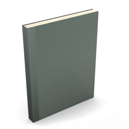 Fastback Easyback 8.5" x 11" Dark Gray Buckram Hardcovers - 50 Pieces
