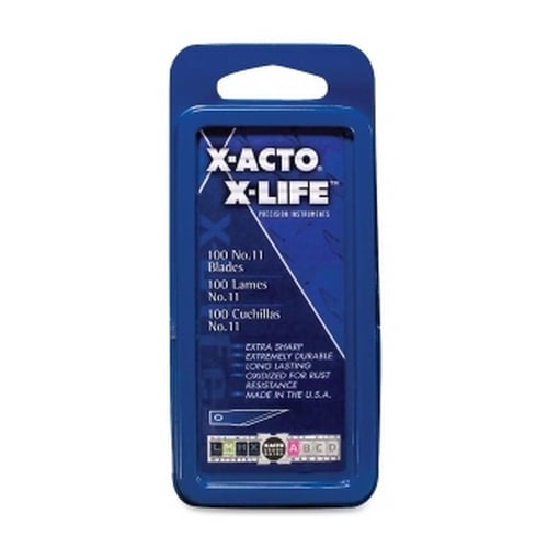 X-Acto X611 No. 11 Classic Fine Point Knives Refill Blade - 100pk