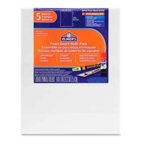Elmer's 8" x 10" White Sturdy Foam Board - 5pk
