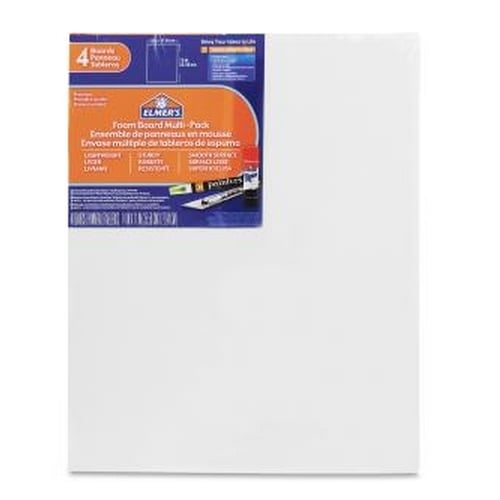 Elmer's 11" x 14" White Sturdy Foam Board - 4pk
