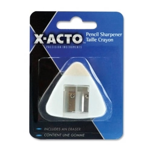 X-Acto Assorted Triangular Handheld Pencil Sharpener with Eraser - 11184Q