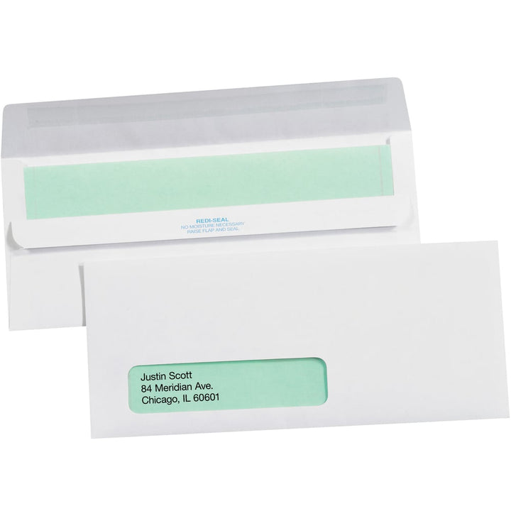 4 1/8 x 9 1/2" - #10 Window Redi-Seal Business Envelopes - 2500pk