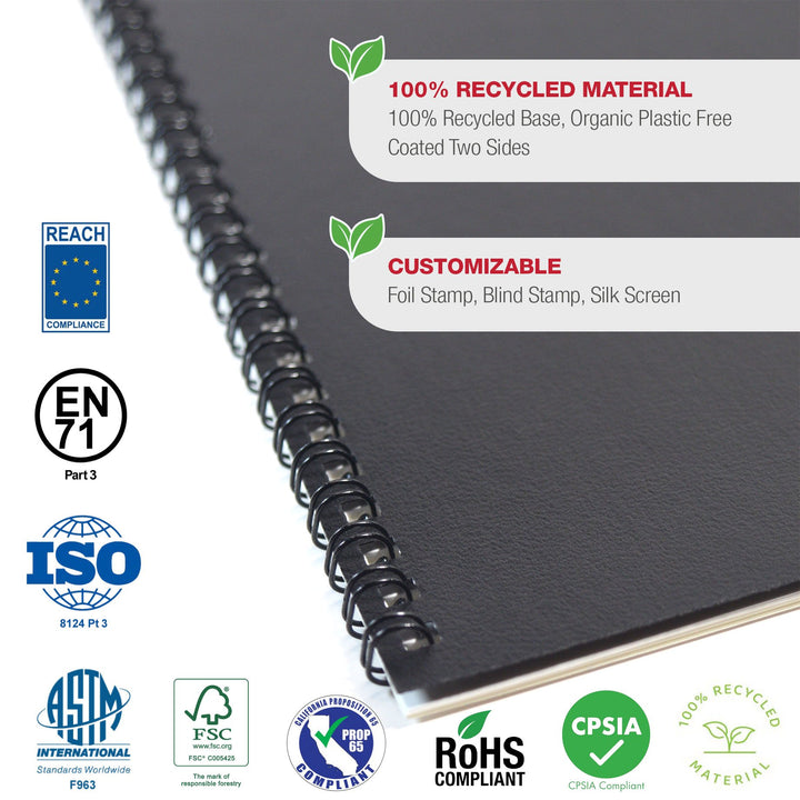 Black 100% Recycled EnviroCover Binding Covers