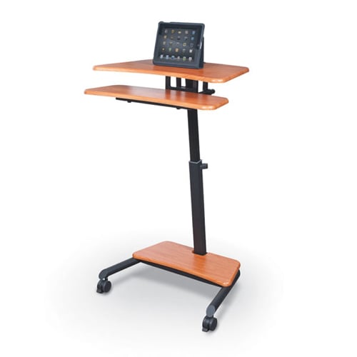 Essentials Up-Rite Adjustable Height Mobile Sit/Stand Workstation - 90459