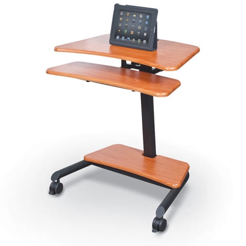 Essentials Up-Rite Adjustable Height Mobile Sit/Stand Workstation - 90459