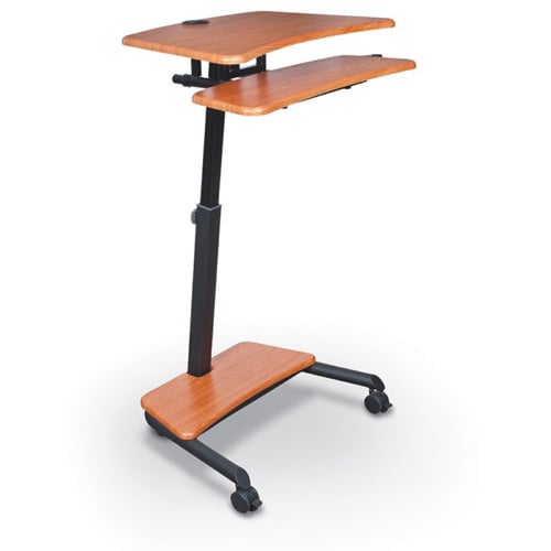 Essentials Up-Rite Adjustable Height Mobile Sit/Stand Workstation - 90459