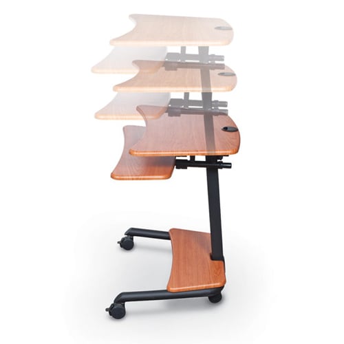 Essentials Up-Rite Adjustable Height Mobile Sit/Stand Workstation - 90459