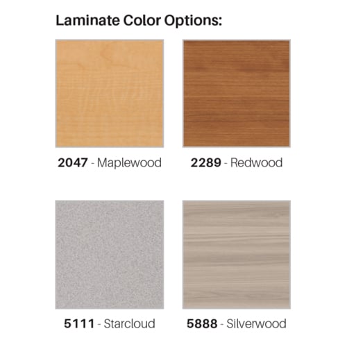 Essentials Edge Student Desk (Platinum Frame / Redwood Laminate) - 89706