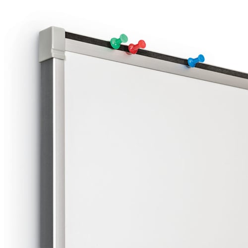 Essentials 2' x 3' Magnetic Porcelain Whiteboard with Tack Rail - 83210