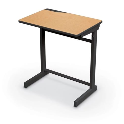 Essentials Student Desk (Black Frame + Maplewood Laminate) - 91173