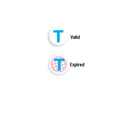 Expiring One Day TIMEspot FRONTpart - Blue T - 1000pk