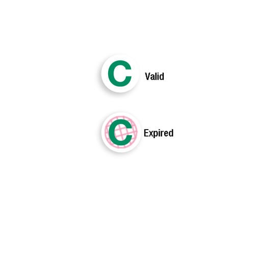 Expiring One Day TIMEspot FRONTpart - Green C - 1000pk