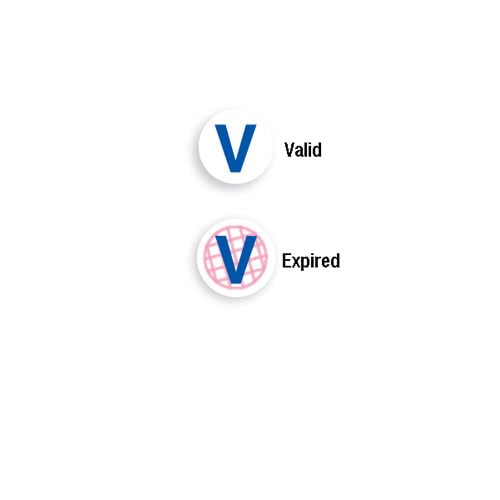Expiring One Day TIMEspot FRONTpart - Navy V - 1000pk