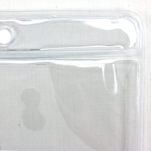 Extra Large Horizontal Clear Bar Vinyl Badge Holder w/ Slot - 100pk
