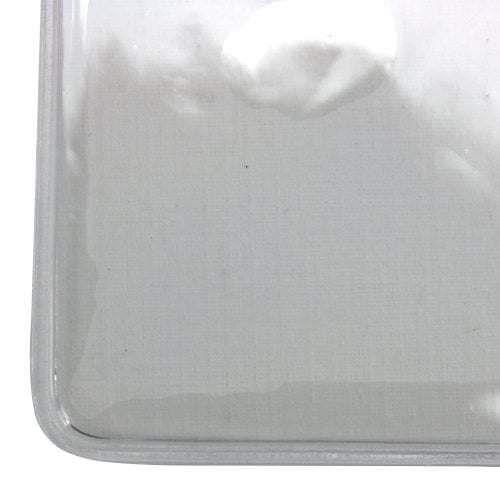 Extra Large Horizontal Clear Bar Vinyl Badge Holder w/ Slot - 100pk