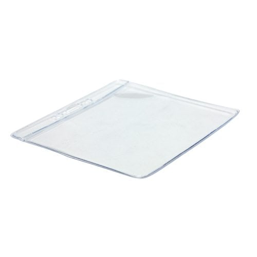 Extra Large Horizontal Clear Bar Vinyl Badge Holder w/ Slot - 100pk