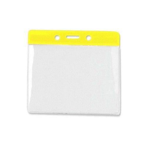 Extra Large Horizontal Color-Bar Badge Holders - 100pk