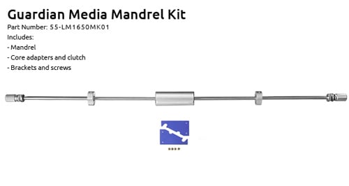 Extra Media Mandrel Kit for Guardian 65" Laminators