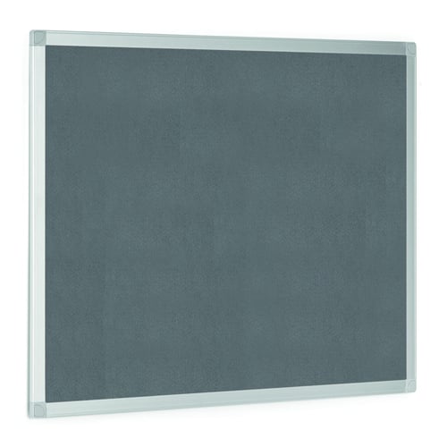 MasterVision Ayda 18" x 24" Gray Felt Bulletin Board with Aluminum Frame - FA02429214
