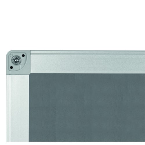 MasterVision Ayda 24" x 36" Gray Felt Bulletin Board with Aluminum Frame - FA03429214