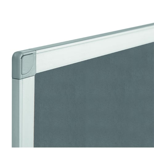 MasterVision Ayda 18" x 24" Gray Felt Bulletin Board with Aluminum Frame - FA02429214