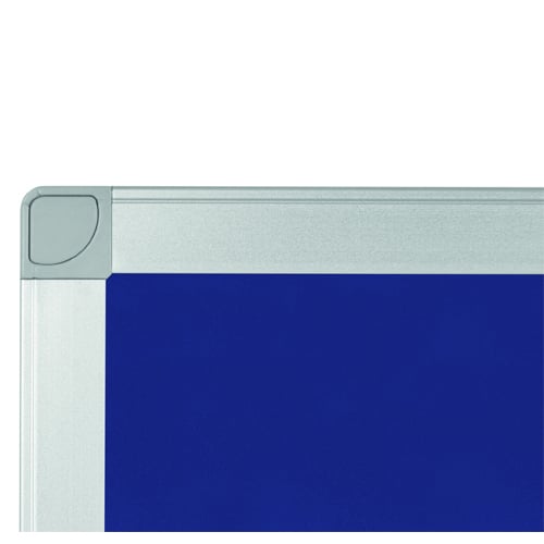 MasterVision Ayda 18" x 24" Blue Felt Bulletin Board with Aluminum Frame - FA02439214