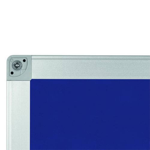 MasterVision Ayda 18" x 24" Blue Felt Bulletin Board with Aluminum Frame - FA02439214