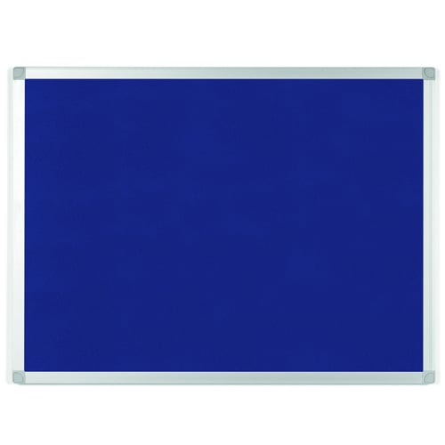 MasterVision Ayda 36" x 48" Blue Felt Bulletin Board with Aluminum Frame - FA05439214