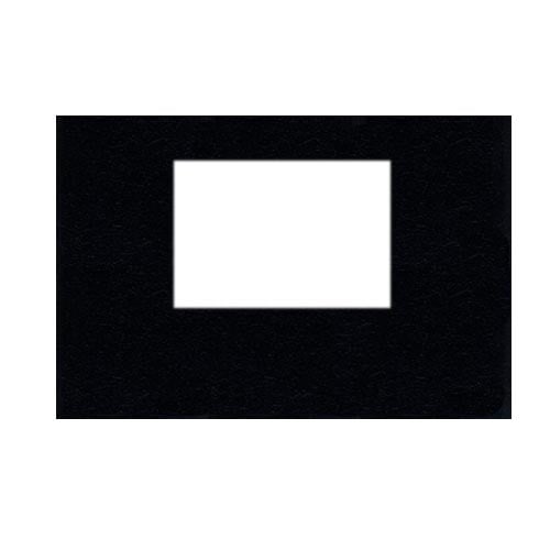 Fastback Black Leather 8.5" x 11" Landscape Hard Covers w/ Window (1/4" Spine A) - 25pk