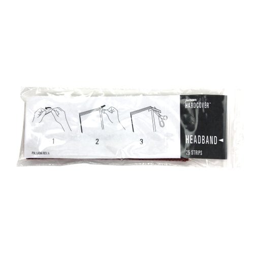 Fastback Black / Red Hardcover Headbands - 25pk