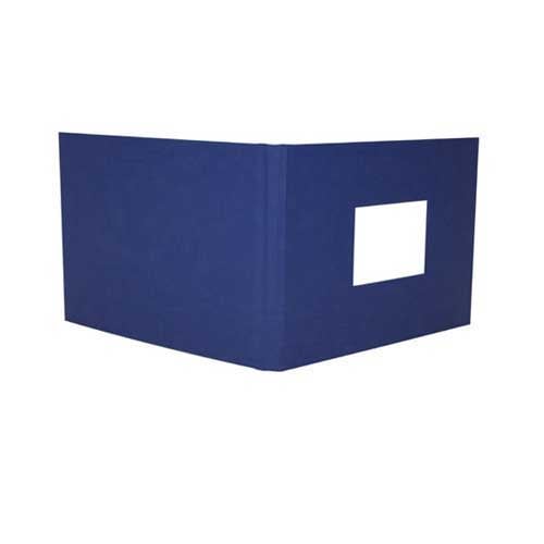 Fastback Bright Blue Suede 12" x 12" Hard Covers with Window
