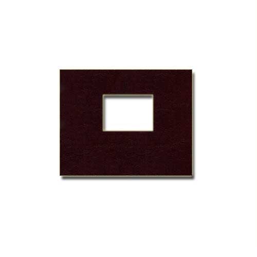 Fastback Burgundy Leather 8" x 10" Landscape Hard Covers w/ Window (1/2" Spine B) - 25pk