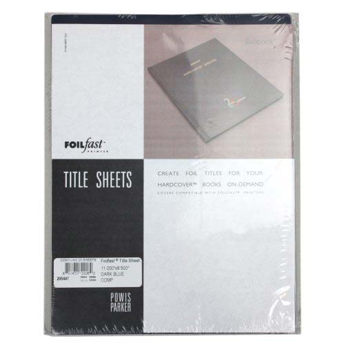 Fastback Dark Blue Composition Title Sheets - 25pk