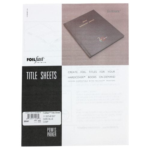 Fastback Dark Blue Composition Title Sheets - 25pk