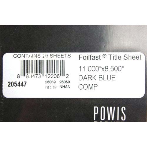 Fastback Dark Blue Composition Title Sheets - 25pk