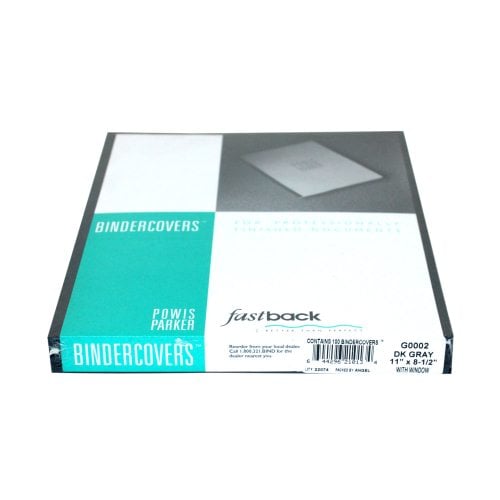 Fastback Dark Gray 8.5" x 11" Binder Covers With Windows