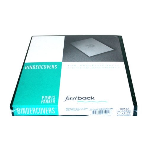 Fastback Dark Green 8.5" x 11" Binder Covers Without Windows  - Clearance Sale