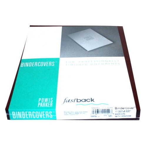 Fastback Maroon 8.5" x 11" Binder Covers With Windows