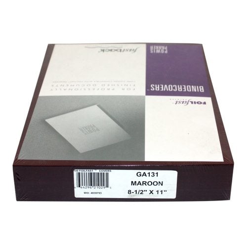 Fastback Maroon 8.5" x 11" FoilFast Composition Covers - GA131