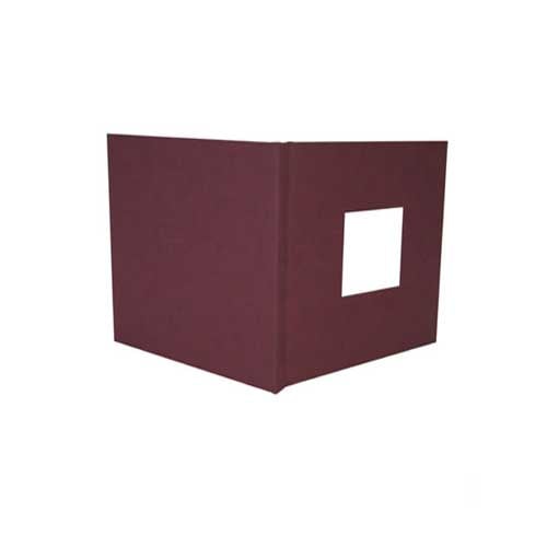 Fastback Maroon Suede 12" x 12" Hard Covers with Window (3/4" Spine C) - 25pk