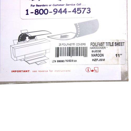 Fastback Maroon Suede Title Sheets - 25pk