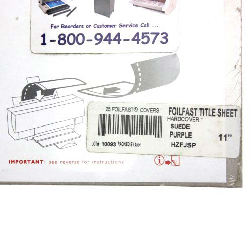 Fastback Purple Suede Title Sheets - 25pk