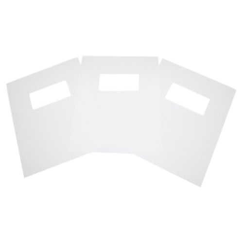 Fastback White 8.5" x 11" Binder Covers With Windows