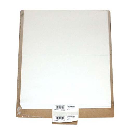 Fastback White Endleaves for Hard Covers - 25 sets