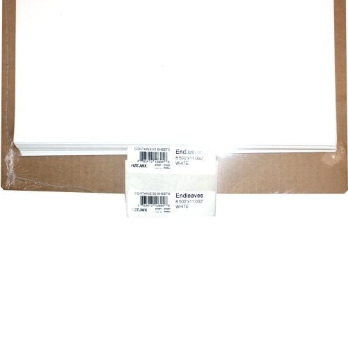 Fastback White Endleaves for Hard Covers - 25 sets