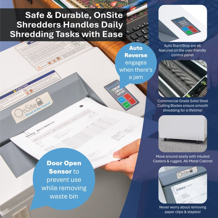 Formax FD 8304CC Deskside P-5 High-Security Cross-Cut Office Paper Shredder