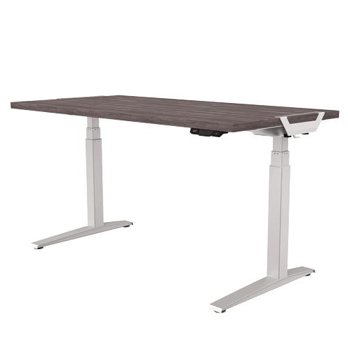 Fellowes Levado 60" x 30" Gray Ash High Pressure Laminate Height-Adjustable Desktop Only - 9650101