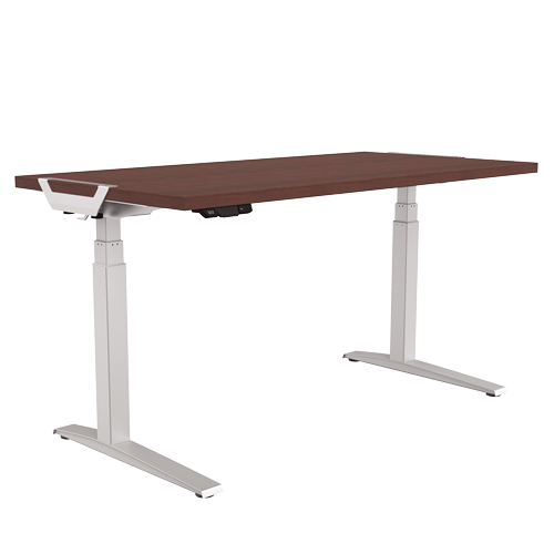 Fellowes Levado 60" x 30" Mahogany High Pressure Laminate Height-Adjustable Desktop Only - 9650501