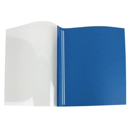Fellowes 1/16" Navy Blue Grain Thermal Binding Covers - 10pk