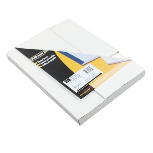 Fellowes 1/2" Gloss White Thermal Binding Covers - 10pk